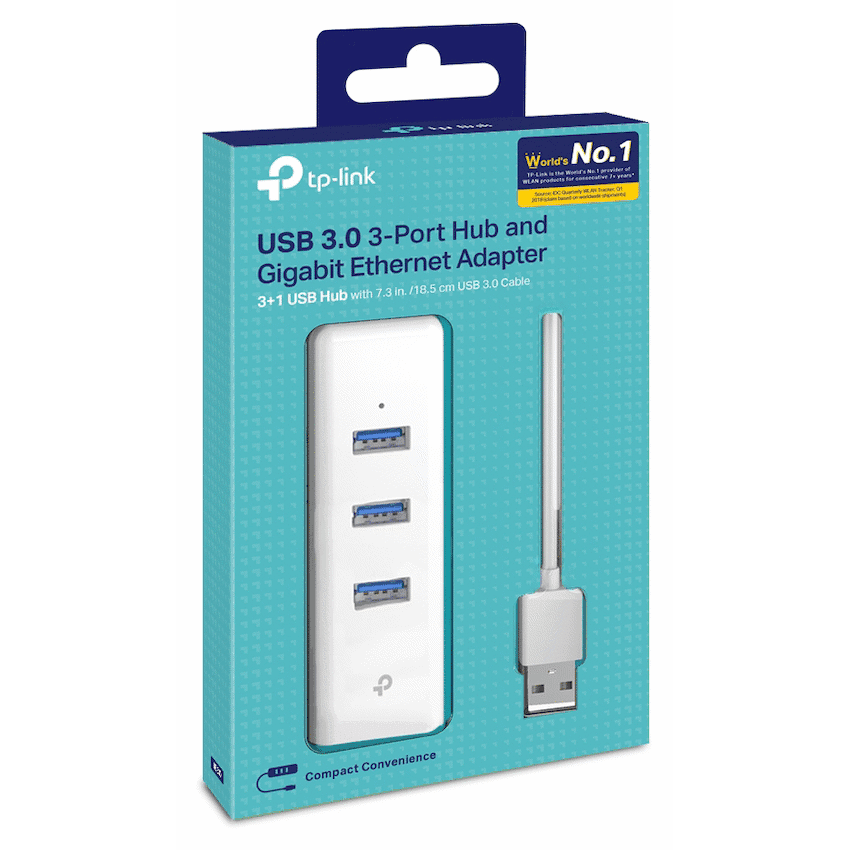 TP-Link UE330 USB 3.0 to Gigabit Ethernet Network Adapter with 3-Port USB 3.0 Hub 4