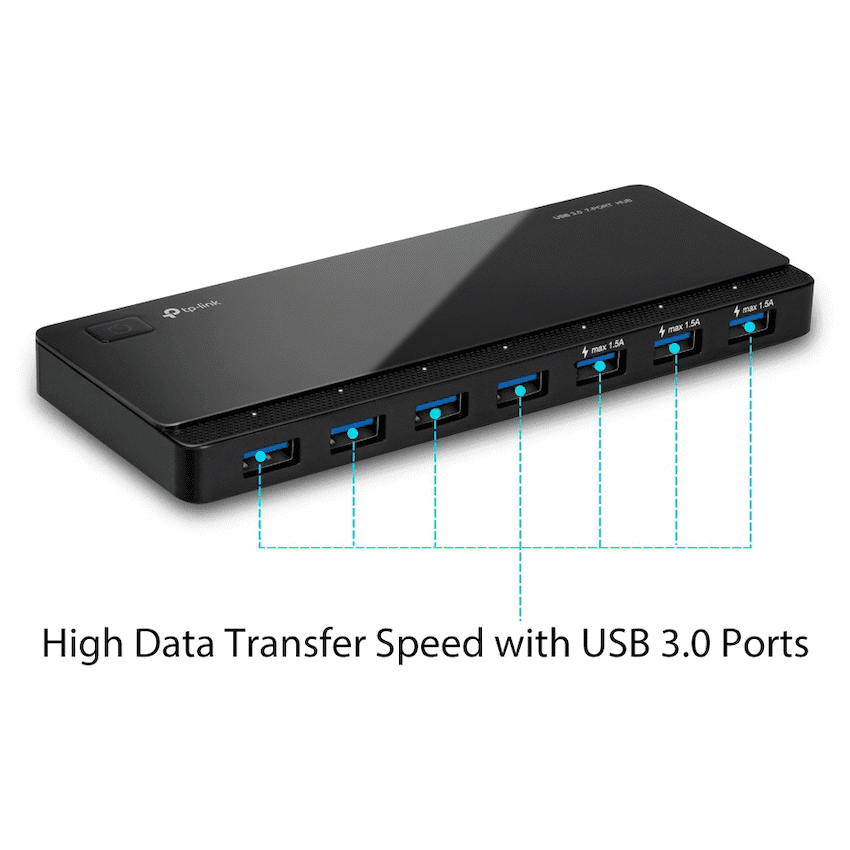 TP-Link UH700 USB 3.0 7-Port Hub with 2 Charging Ports 2