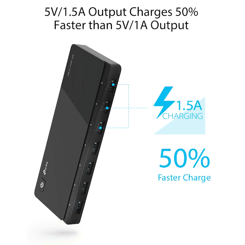 TP-Link UH700 USB 3.0 7-Port Hub with 2 Charging Ports 3