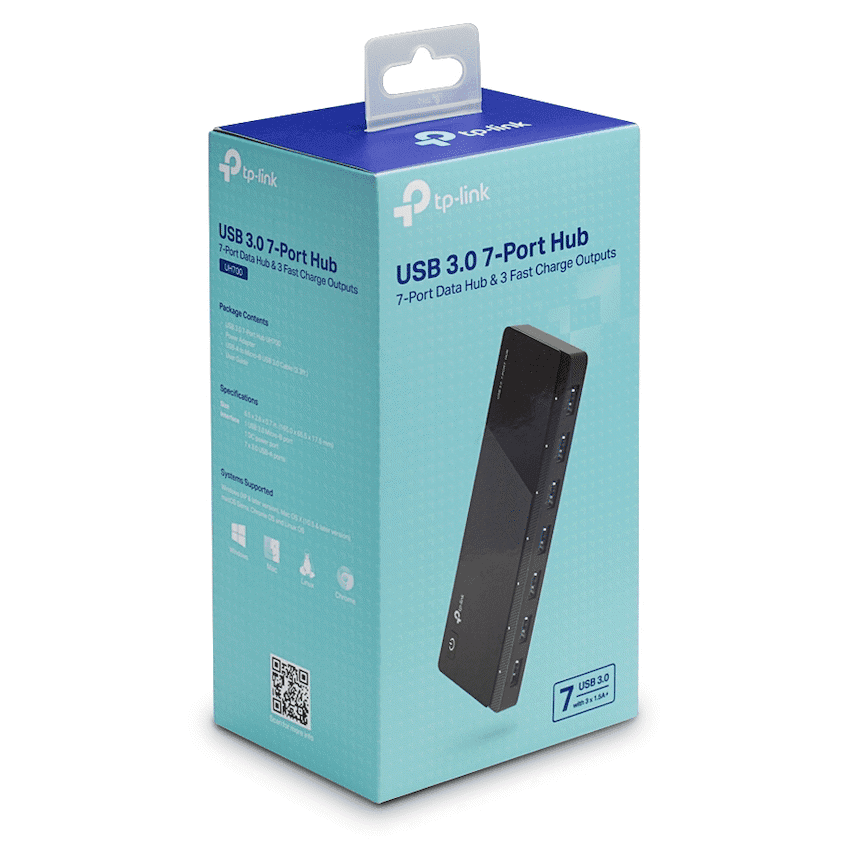 TP-Link UH700 USB 3.0 7-Port Hub with 2 Charging Ports 5