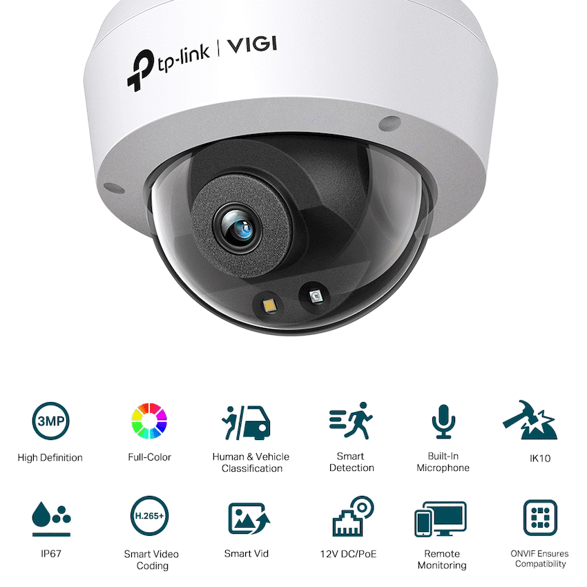 TP-Link Vigi C230 3MP 2.8mm Full-Colour Dome Network Camera 2