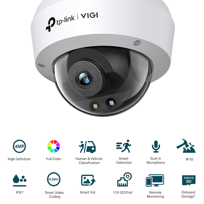 TP-Link Vigi C240 4MP 2.8mm Full-Colour Dome Network Camera 2