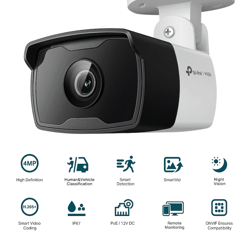 TP-Link Vigi C340I 4MP 4mm Outdoor Bullet Network Camera 4