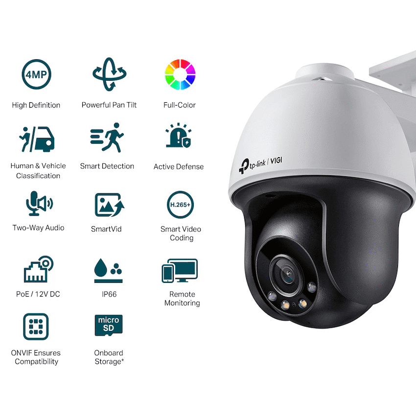 TP-Link Vigi C540 4MP 4mm Outdoor Full-Color PT Network Camera 2