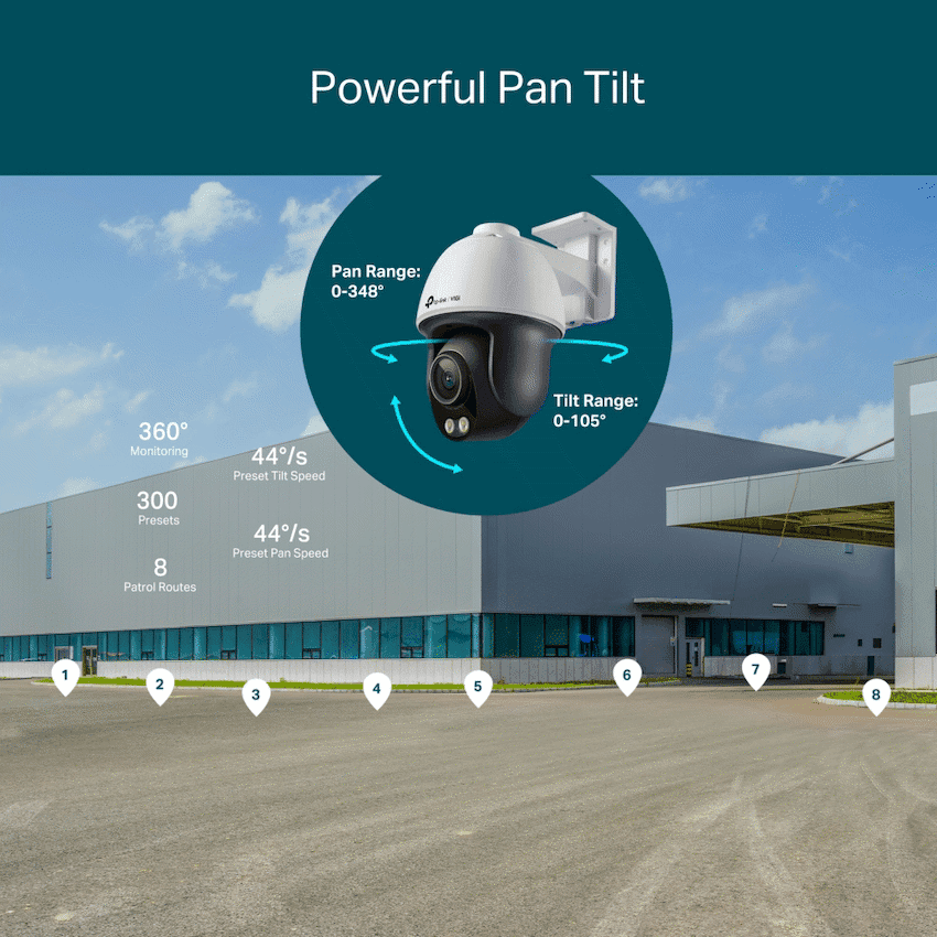TP-Link Vigi C540S (4mm) 4MP Outdoor ColorPro Night Vision Pan-Tilt Network Camera 7