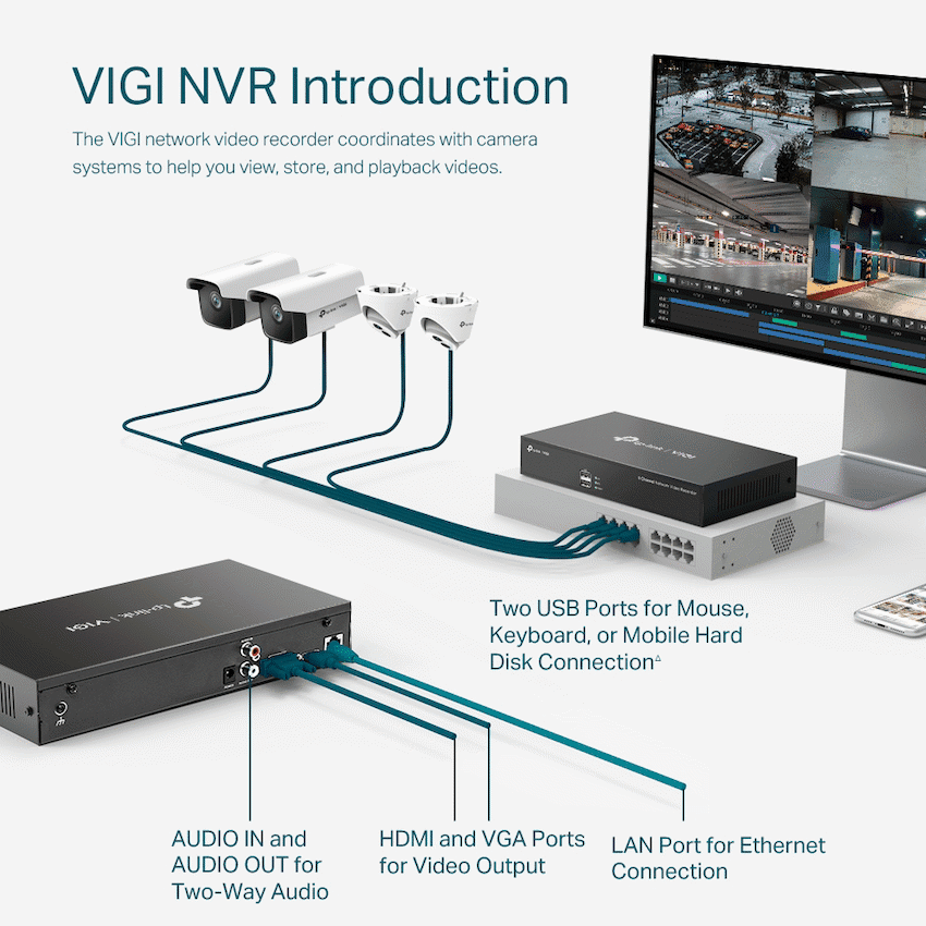 TP-Link Vigi NVR1008H 8-Channel Network Video Recorder 4