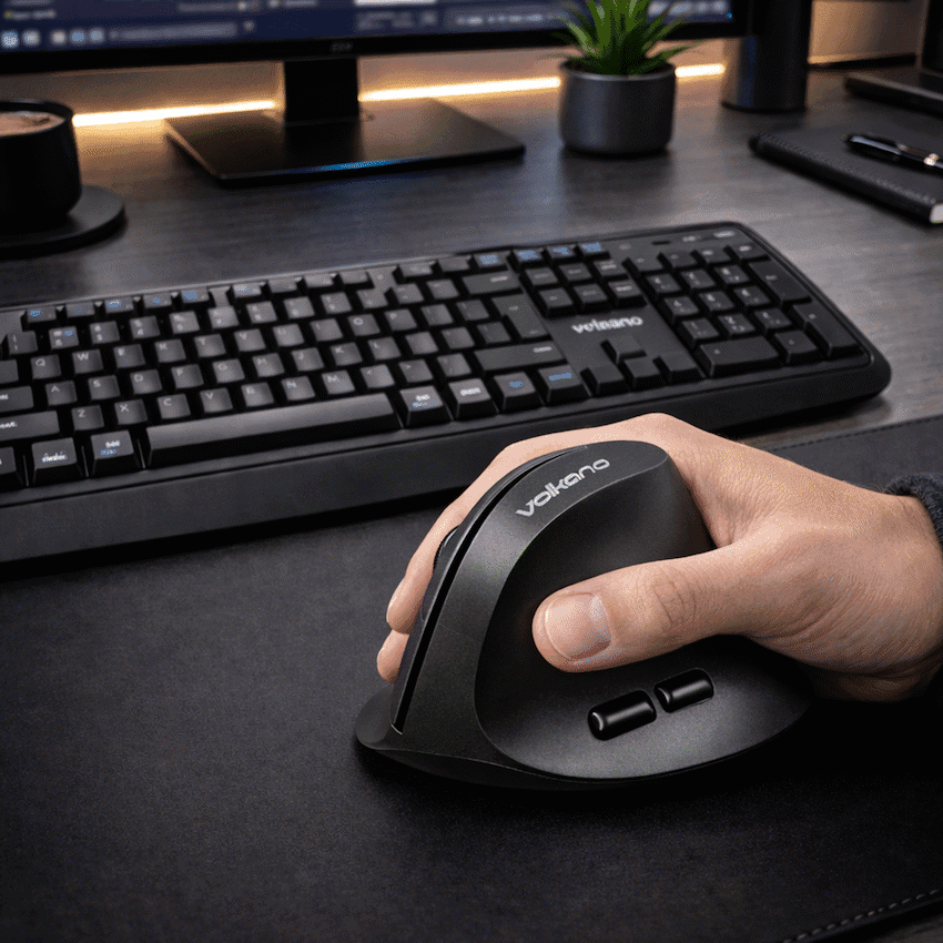 Volkano Curve Series Ergonomic Bluetooth Wireless mouse - Black 4