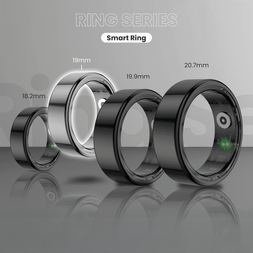 Volkano Ring Series Smart Ring with Charging Case - 19.1mm 2