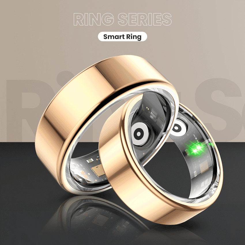 Volkano Ring Series Smart Ring with Charge Case - Black 20.8mm 7