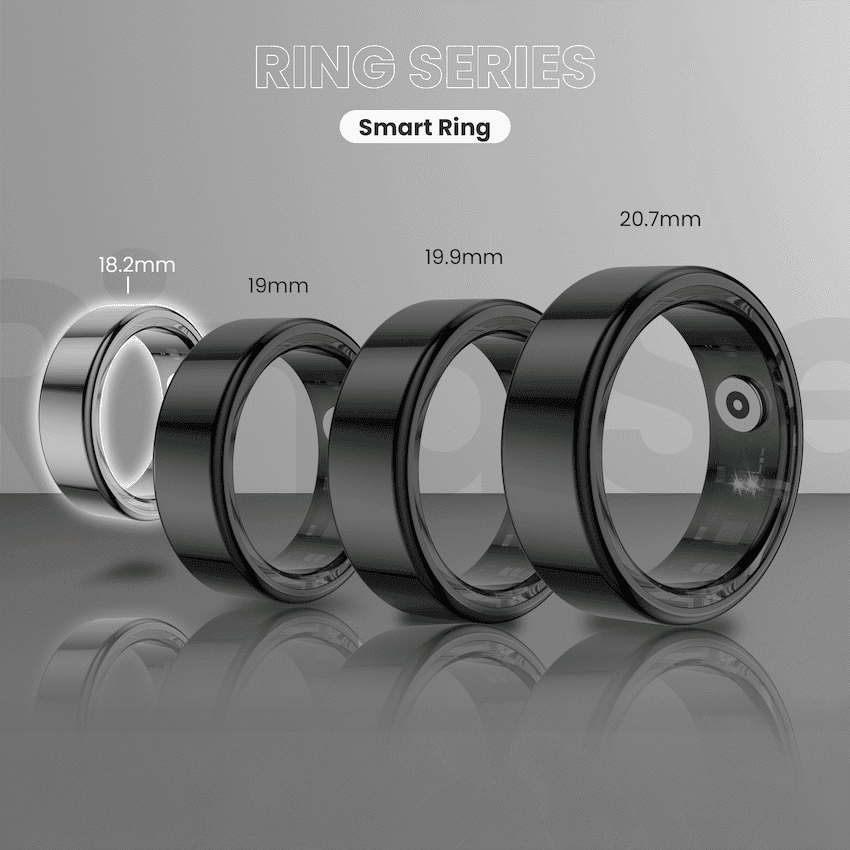 Volkano Ring Series Smart Ring With Charge Case - 18.3mm 2