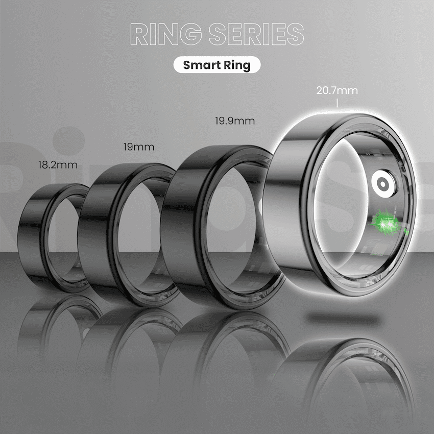 Volkano Ring Series Smart Ring with Charging Case - 20mm 2