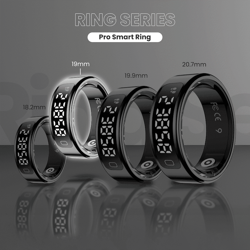 Volkano Ring Series Ring Pro Smart Ring with Charging Case - 19mm 8