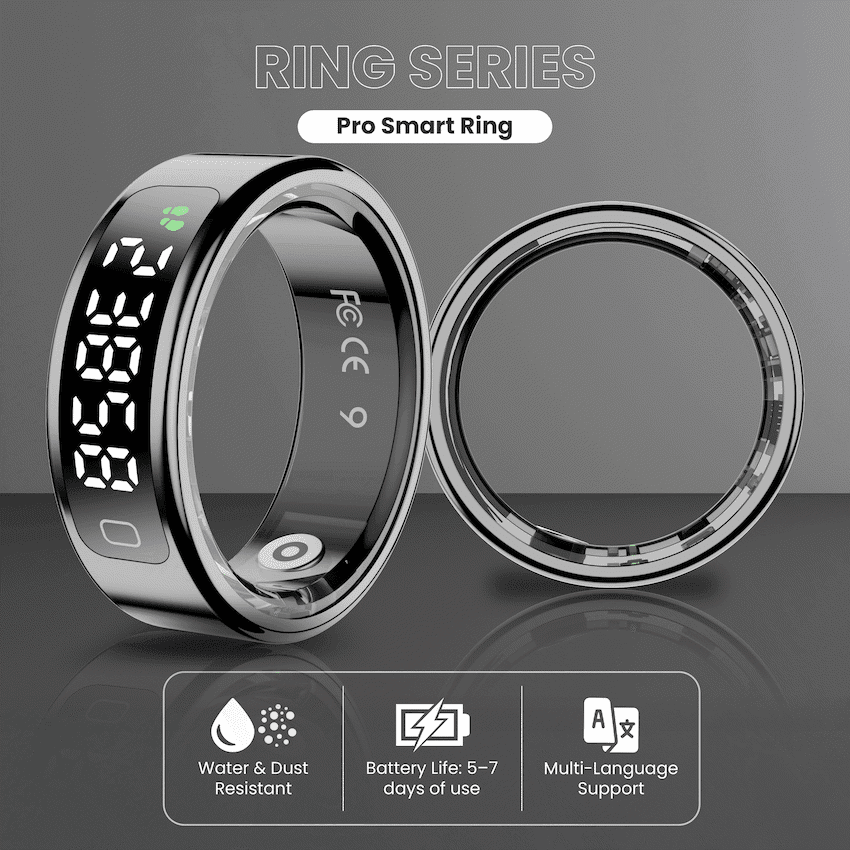 Volkano Ring Series Ring Pro Smart Ring with Charging Case - 18.2mm 3