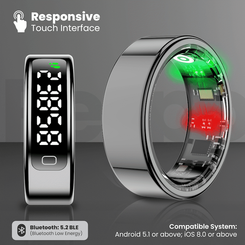 Volkano Ring Series Ring Pro Smart Ring with Charging Case - 18.2mm 4