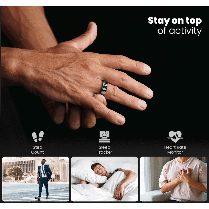 Volkano Ring Series Ring Pro Smart Ring with Charging Case - 18.2mm 5
