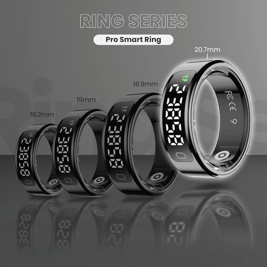 Volkano Ring Series Ring Pro Smart Ring with Charging Case - 20.7mm 8
