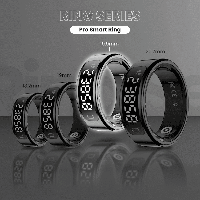Volkano Ring Series Ring Pro Smart Ring with Charging Case - 19.9mm 8