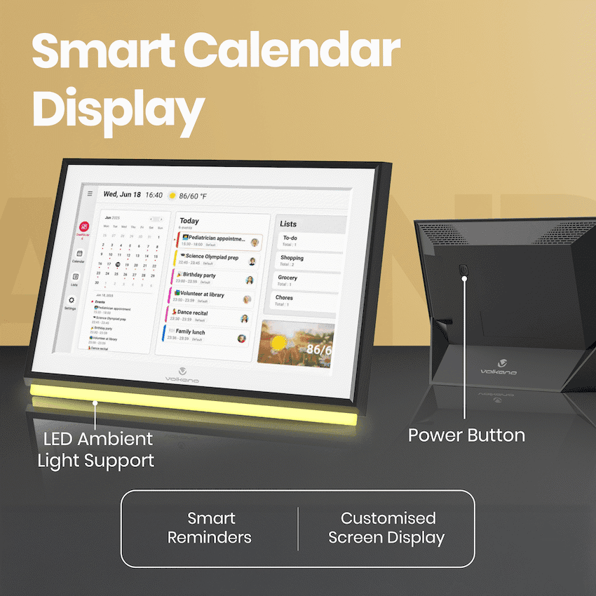 Volkano Agenda Series Smart Calendar and Digital Photo Frame  10" - Black 5