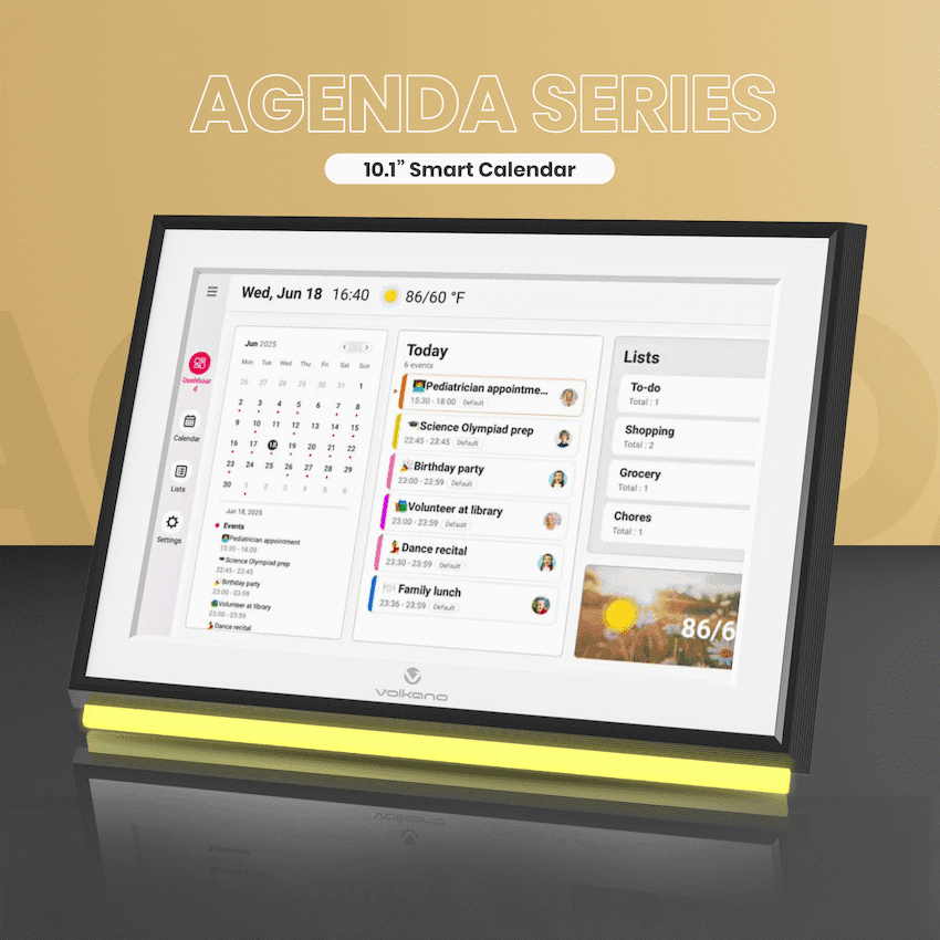 Volkano Agenda Series Smart Calendar and Digital Photo Frame  10" - Black 6