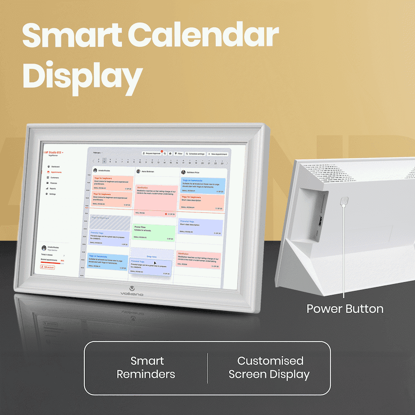 Volkano Agenda Series Smart Calendar and Digital Photo Frame 15.6" - White 3