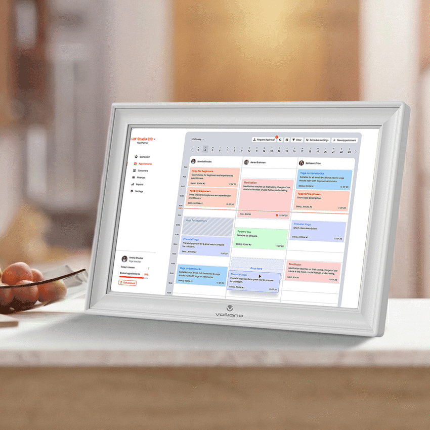Volkano Agenda Series Smart Calendar and Digital Photo Frame 15.6" - White 5