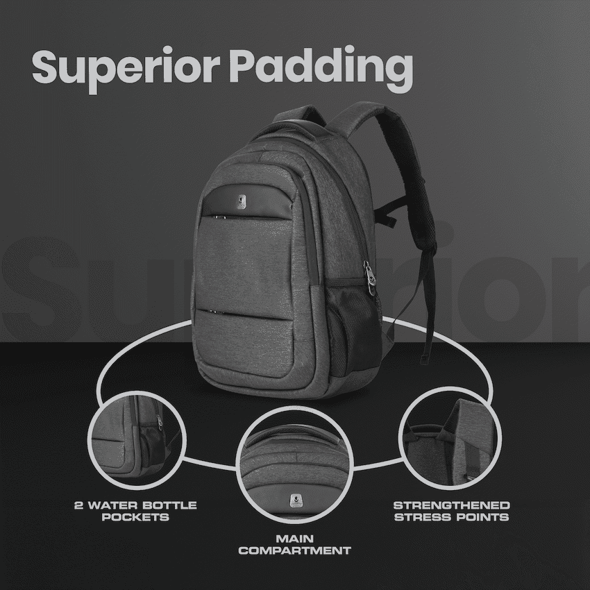 Volkano Woodrow 15.6" Laptop Backpack - Dark Grey 6