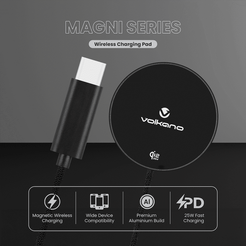 Volkano Magni Series Qi2.2 25W Wireless Charging Pad 4