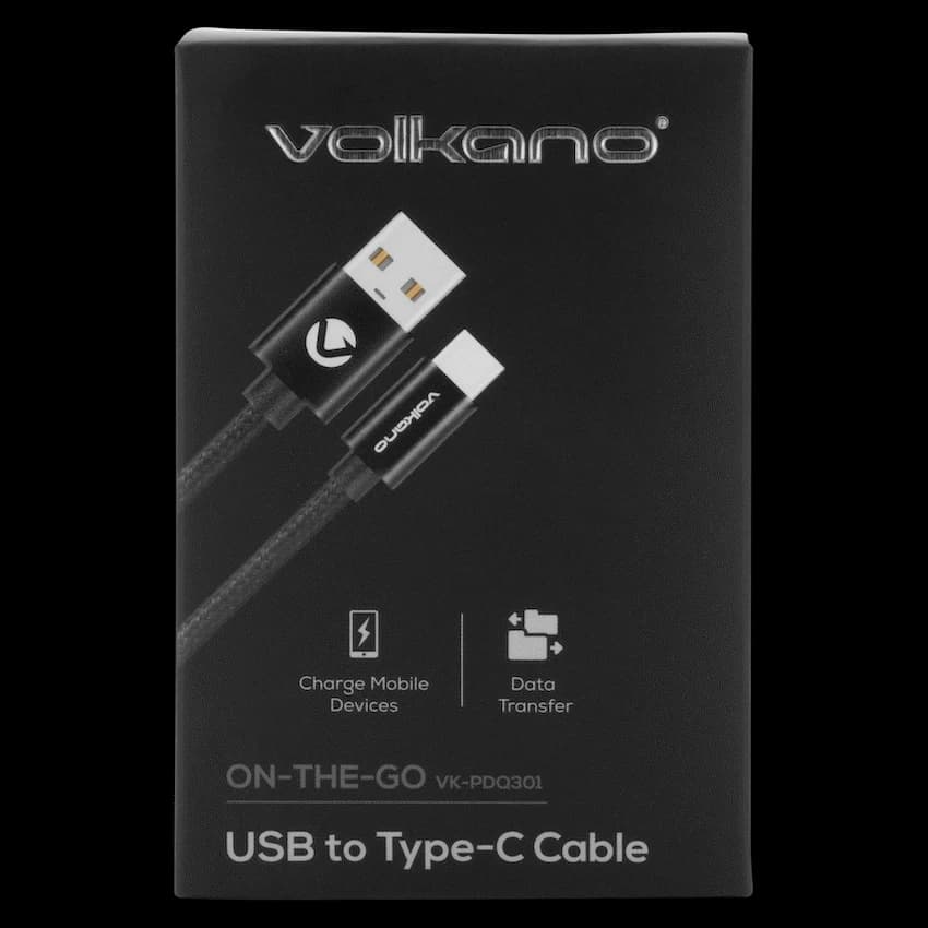 Volkano On-The-Go USB to Type-C 18w Braided 1m Cable - Black 5
