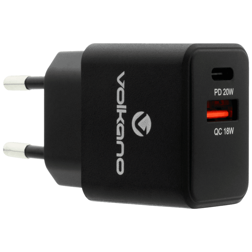 Volkano On-the-Go USB + Type-C 20w PD Wall Charger 5