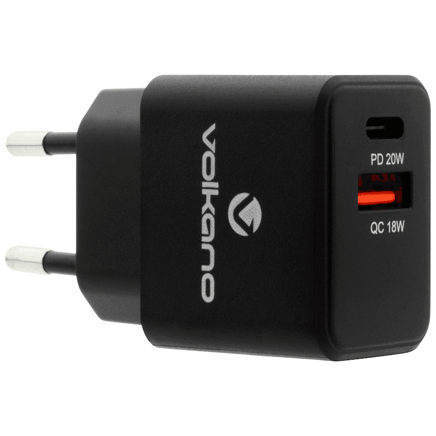 Volkano On-the-Go USB + Type-C 20w PD Wall Charger 1