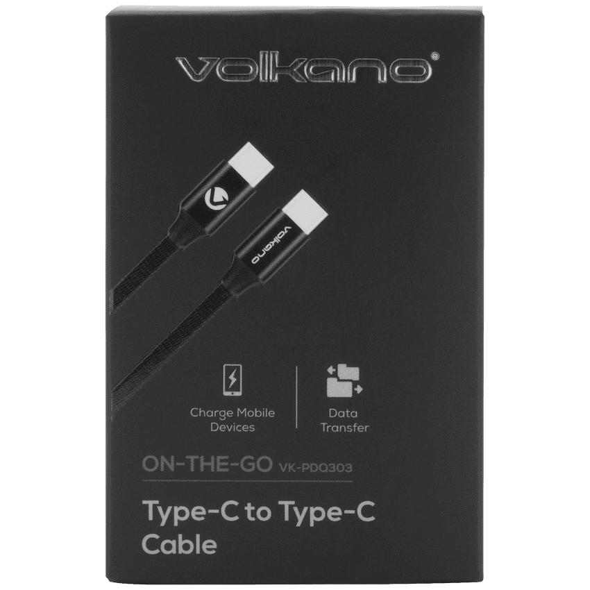 Volkano On-The-Go Type-C to Type-C 30w Cable - Black 8