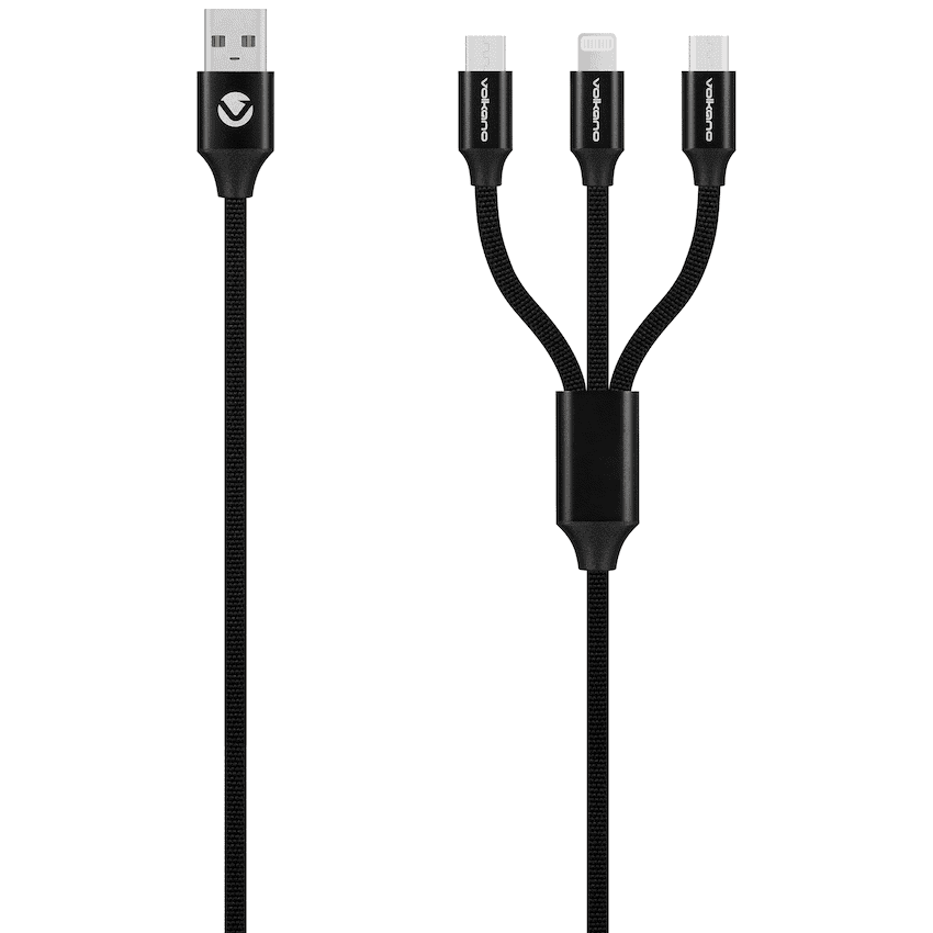 Volkano On the Go 3-in-1 Braided Cable 1