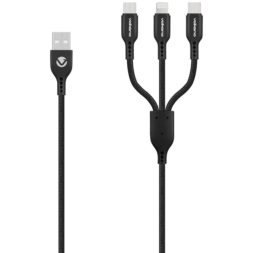 Volkano On-the-Go 3-in-1 Braided Cable 1