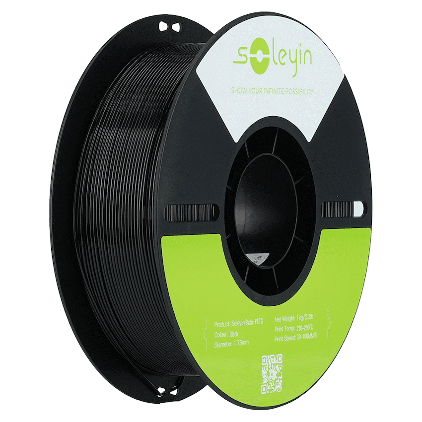 Soleyin Basic PETG Black_1.75_1KG_Black Neutral Tray