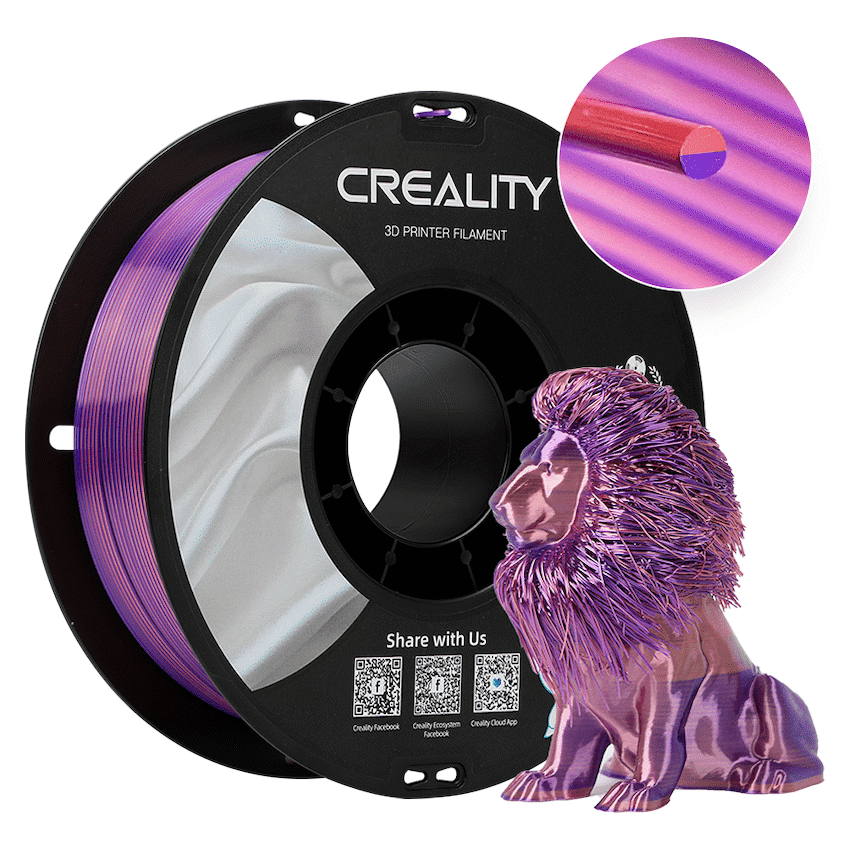 Creality Dual Silk Filament PLA Pink-Purple 1kg 2