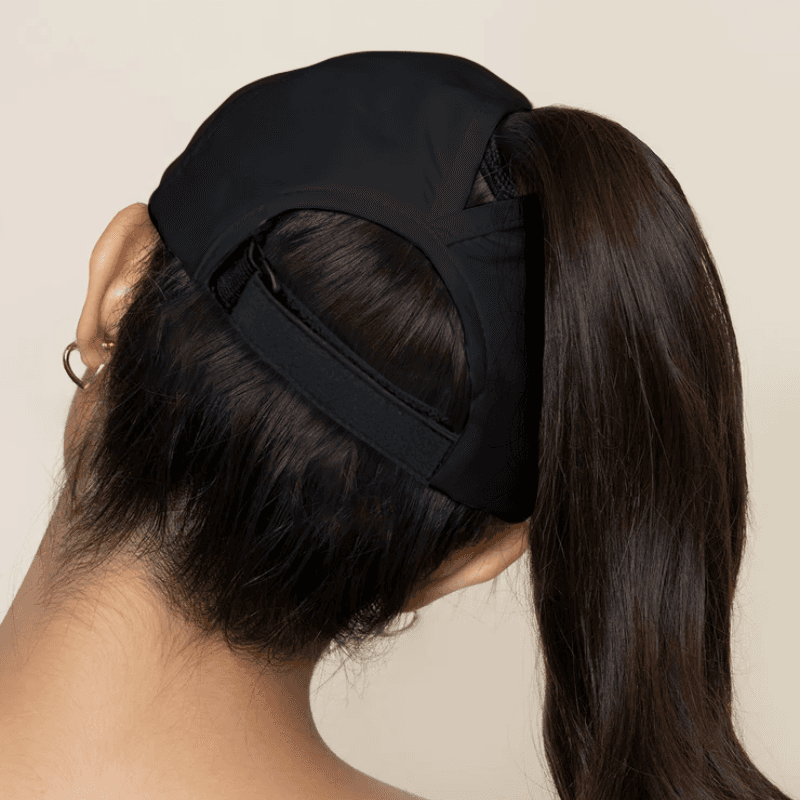Flexfit Water Resistant Ponytail Cap Black Adjustable Fit 2