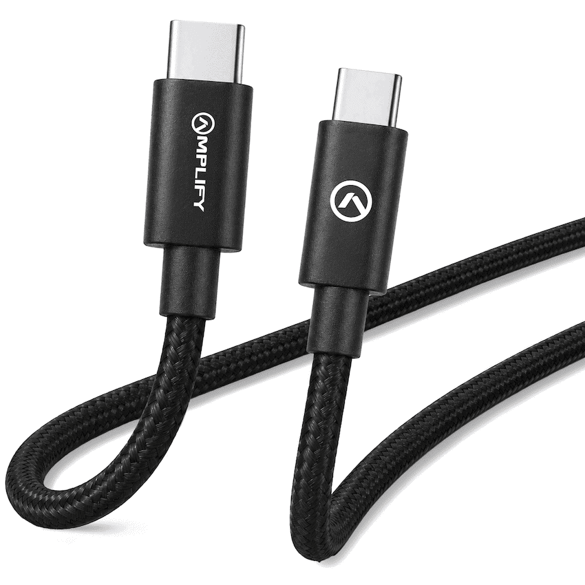 Amplify Linked Series USB-C to Type-C 60W Braided Cable 1.2m - Black 1