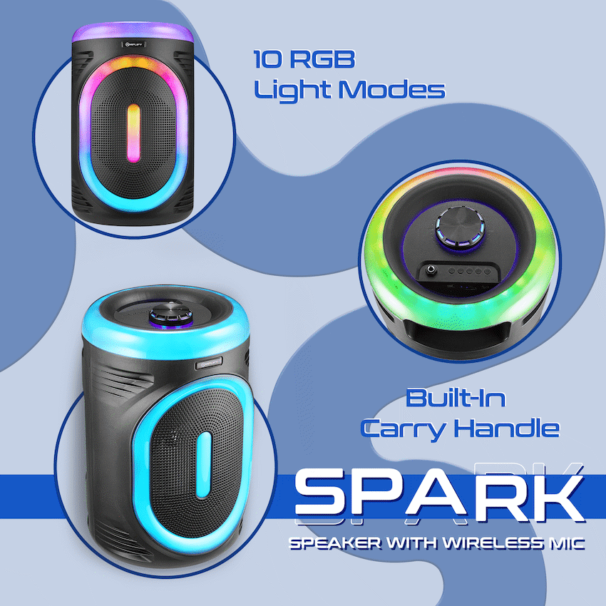 Amplify Spark Series 8" Party Speaker with Wireless Mic 3