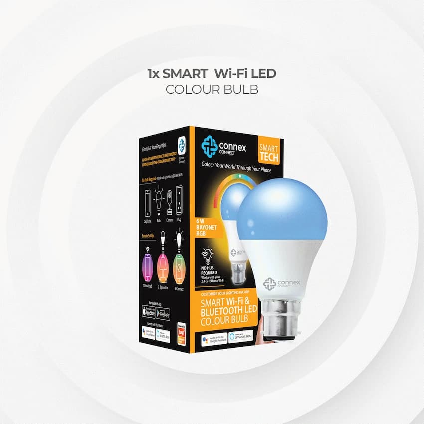 Smart WiFi Bulb 10W LED RGB White Bayonet 3