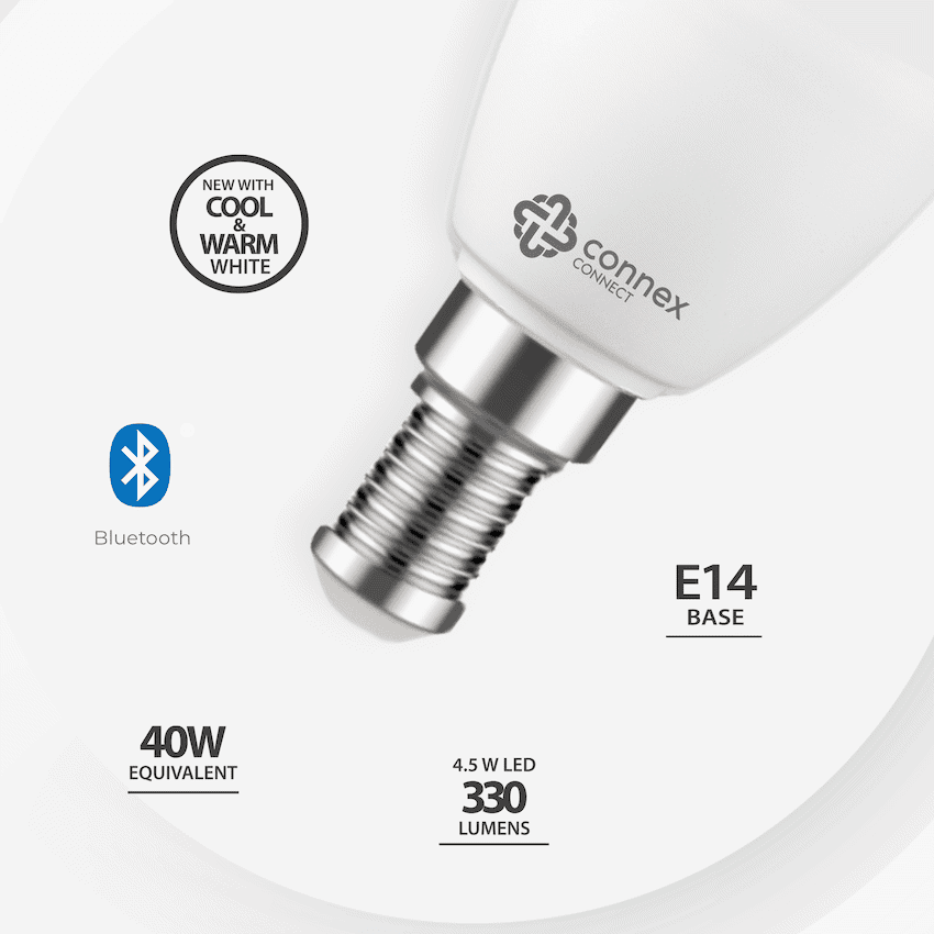 Smart WiFi Bulb 4.5W LED White Candle Bayonet 4