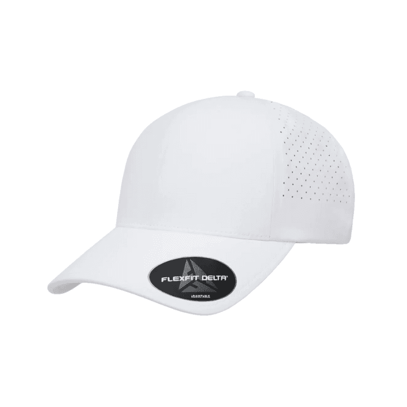 Flexfit Delta Black Perforated Cap with Velcro Hook & Loop Adjustable 2