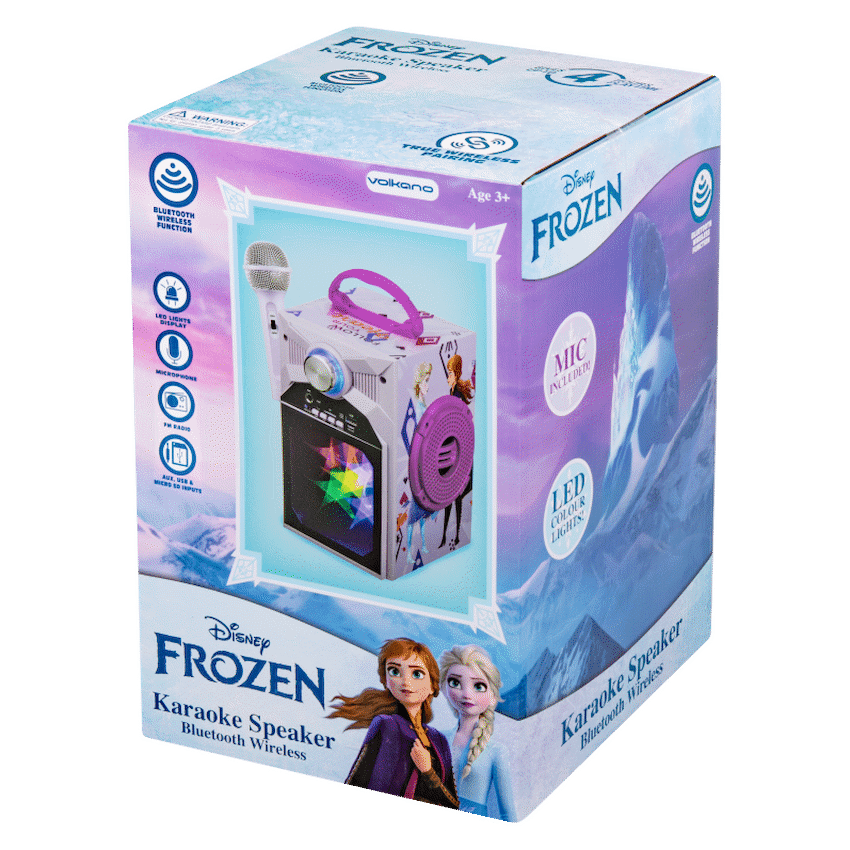 Disney Frozen Classic LED Stars Karaoke Machine with Microphone 3