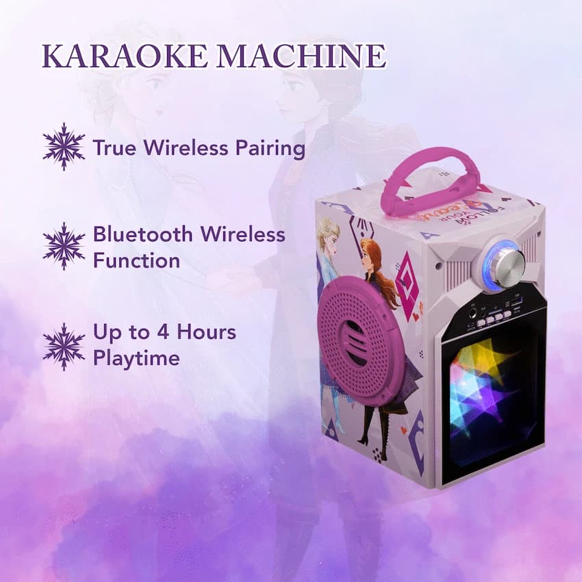 Disney Frozen Classic LED Stars Karaoke Machine with Microphone 7