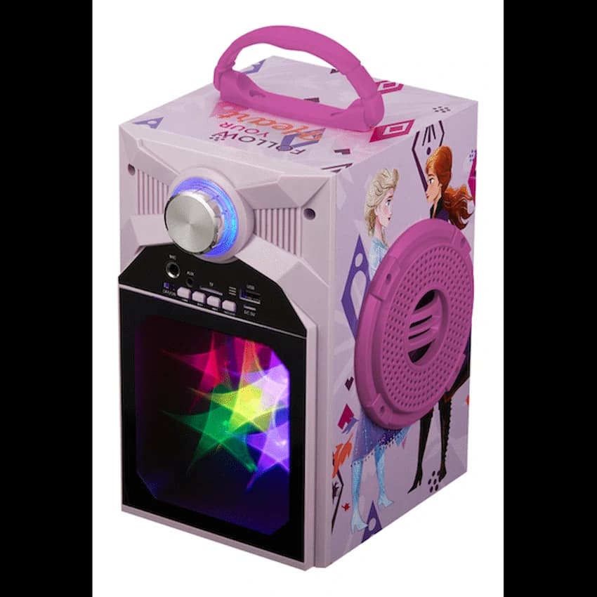 Disney Frozen Classic LED Stars Karaoke Machine with Microphone 9