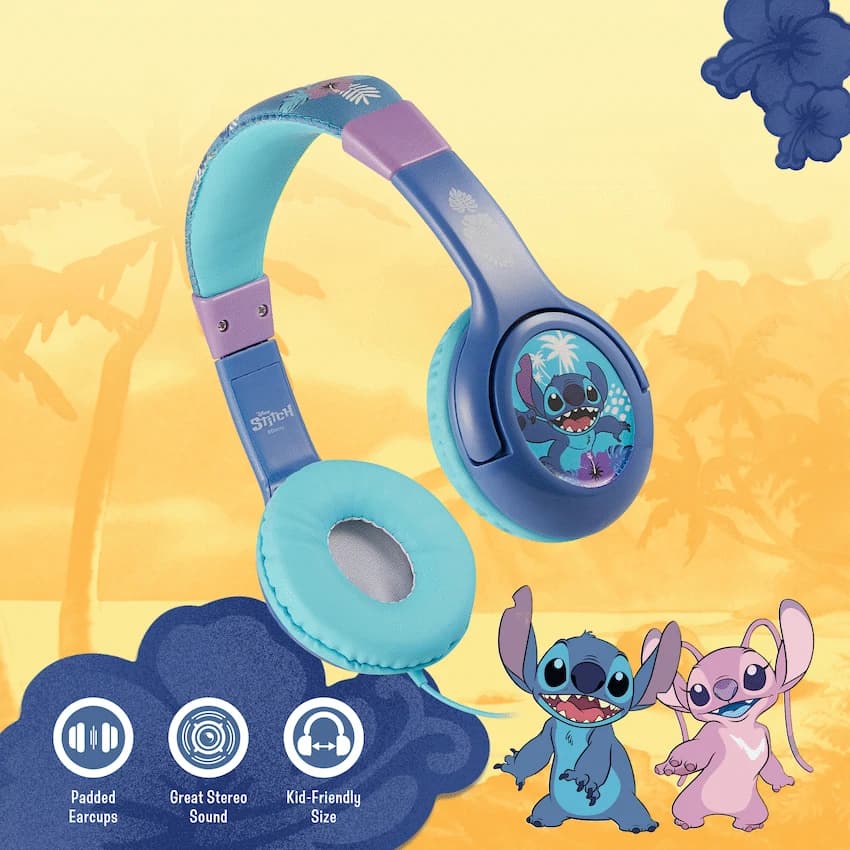 Disney Stitch Padded Auxiliary Headphones 5
