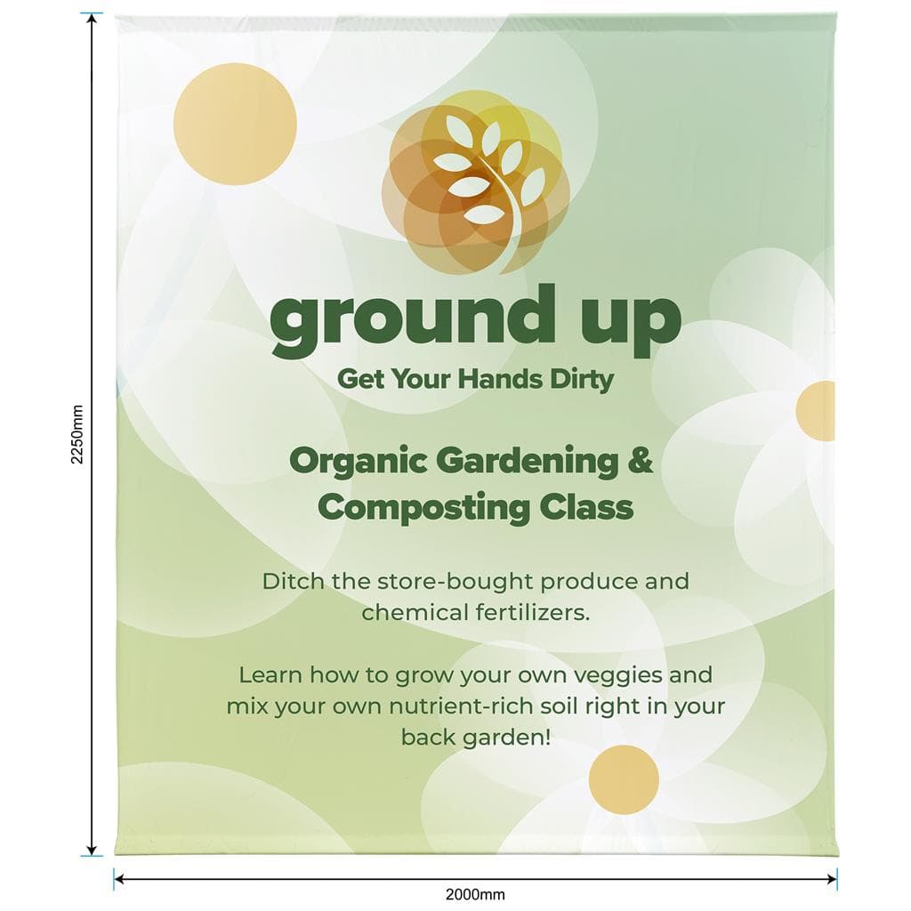 Adjustable Banner Skin Eco 2.25m x 2m (Excludes Hardware) 2