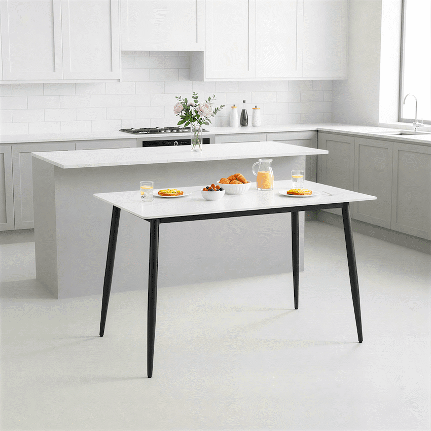 Everfurn Theo Dining Table - White, Box 2 of 2 2