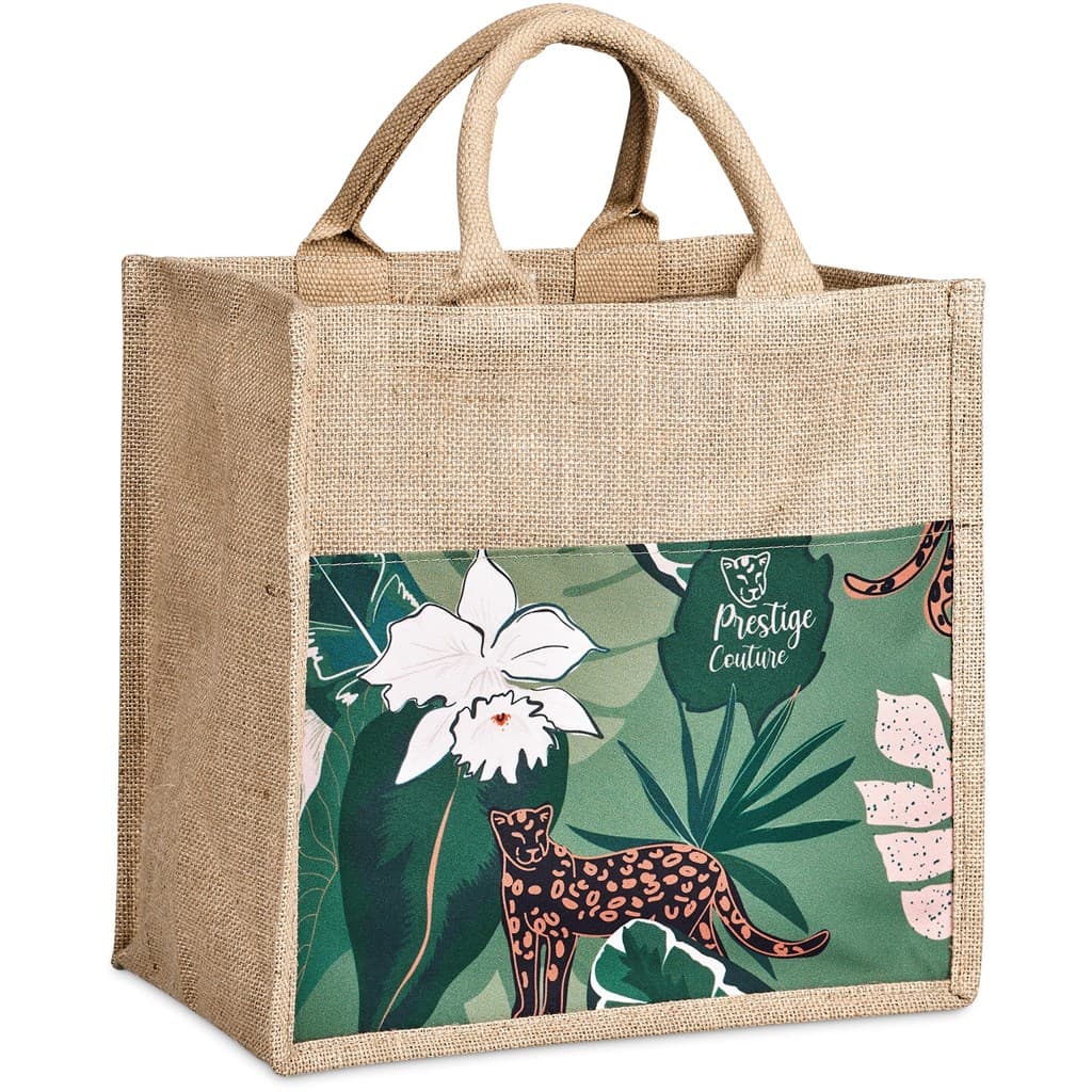 Okiyo Nuri Sublimated Pocket Jute Tote 9