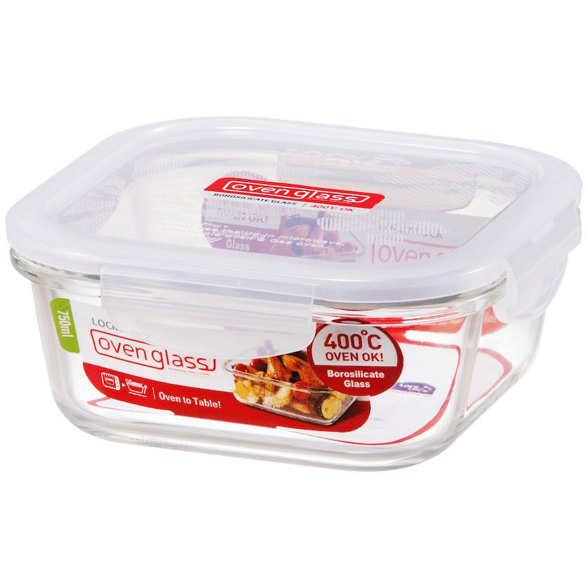 LocknLock Euro Glass container sq. 750ml ( Order in Qty of 4) 2