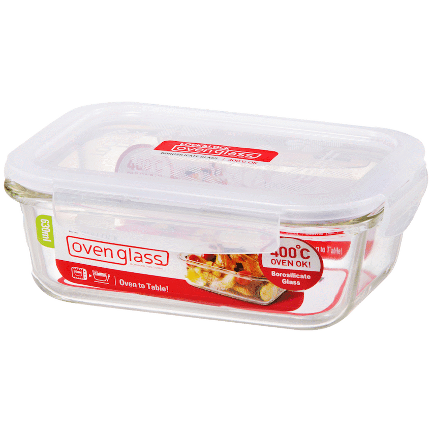 LocknLock Euro Glass container rec 630ml ( Order in Qty of 6) 2